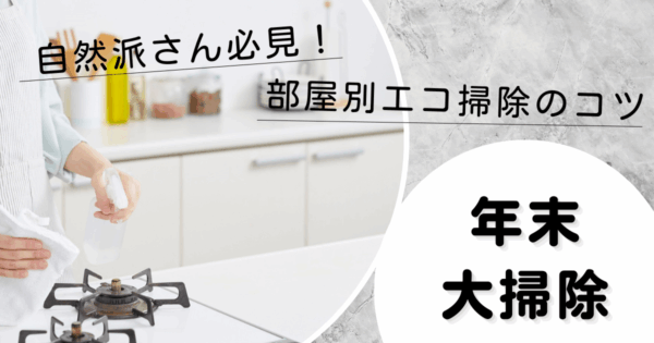 自然派さん必見!年末の大掃除にやってほしい部屋別エコ掃除のコツ。